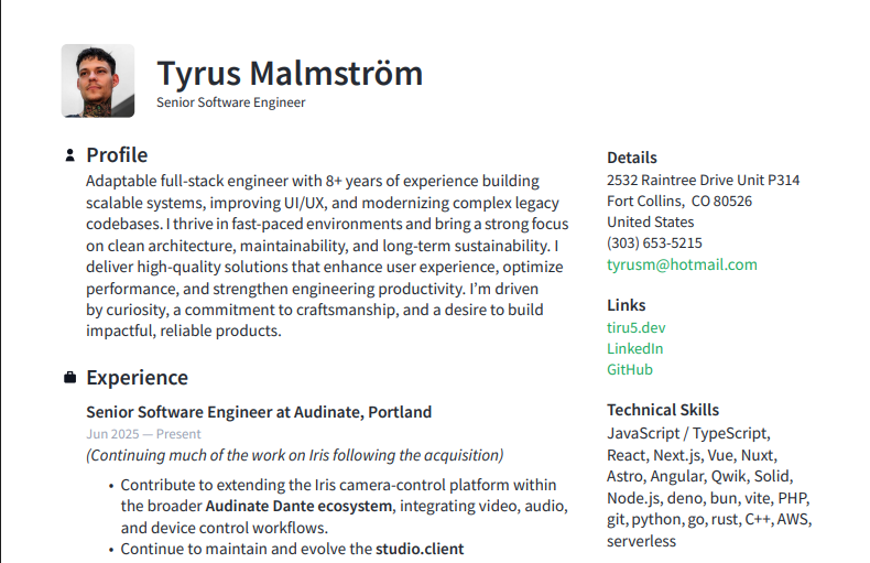 Resume preview